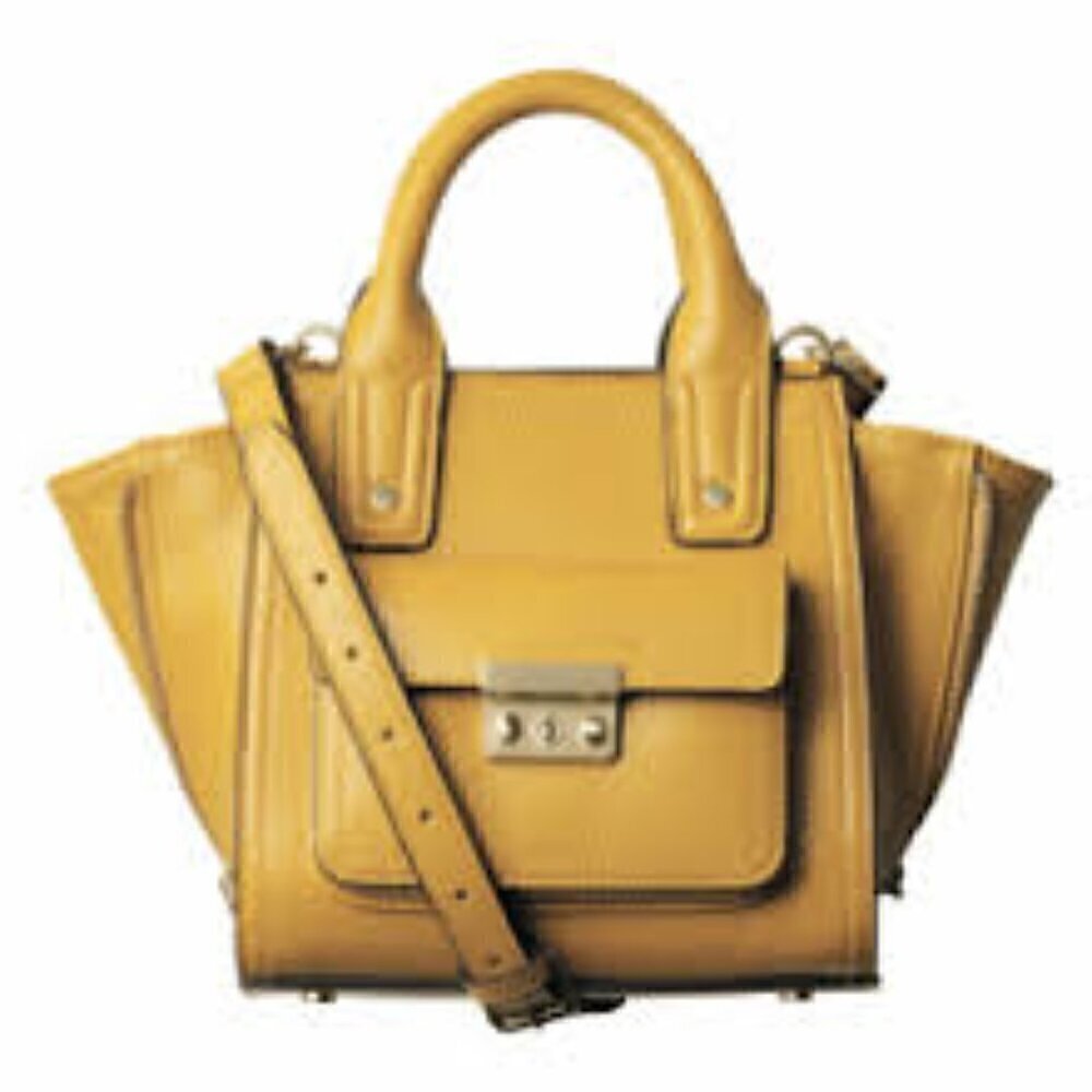 3.1 Phillip Lim Mini Mustard Yellow Crossbody Satchel Bag - NEW